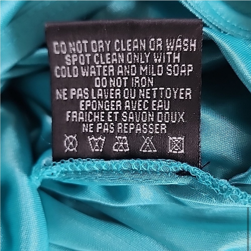 Aidan Mattox Teal Cocktail Dress with Gold Sequins - Picture 13 of 13